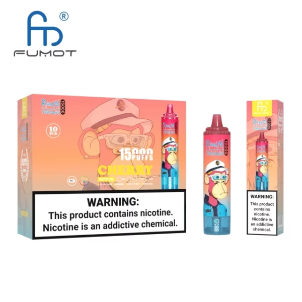 FUMOT RANDM TORNADO 15000 DISPOSABLE VAPE DEVICE WITH BATTERY AND EJUICE DISPLAY WHOLESALE (15000 PUFFS)