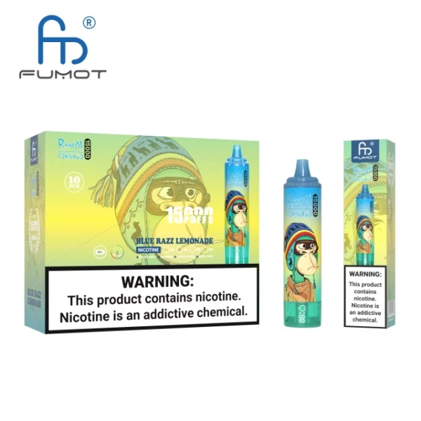 FUMOT RANDM TORNADO 15000 DISPOSABLE VAPE DEVICE WITH BATTERY AND EJUICE DISPLAY WHOLESALE (15000 PUFFS)